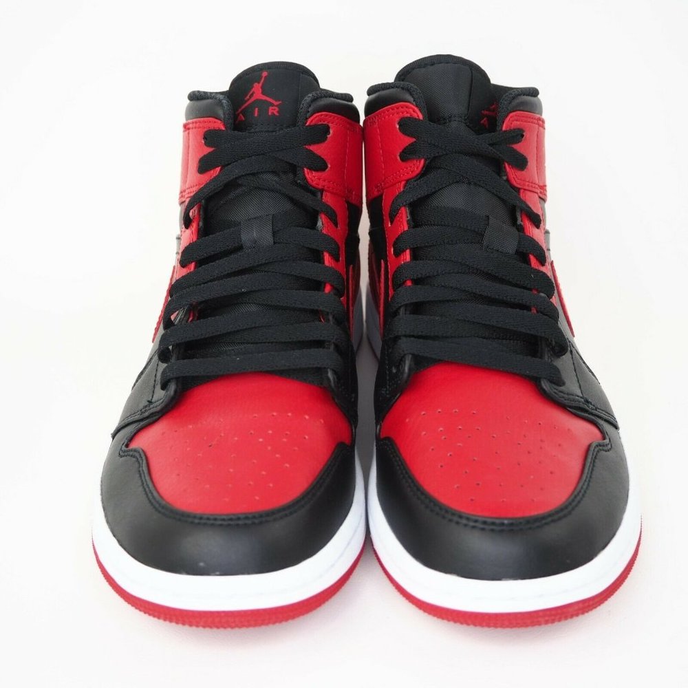 NIKE Air Jordan 1 Mid Banned 2020 Mens Shoes Red - Picture 5 of 12